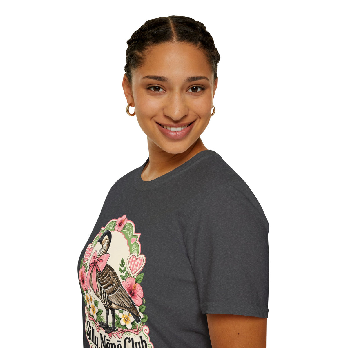 Silly Nēnē Club T-Shirt — Retro Hawaiian Goose Floral