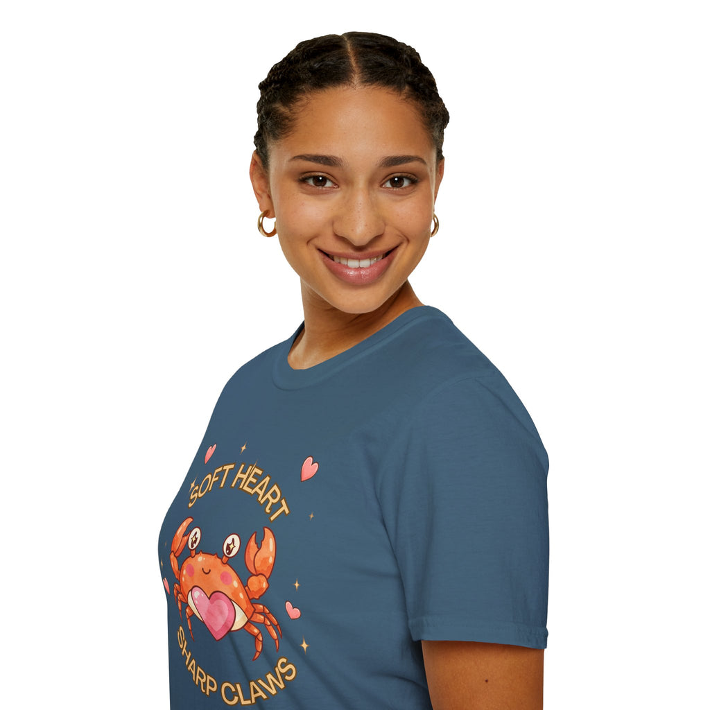 Soft Heart Sharp Claws Cute Crab T-Shirt, Ocean Graphic