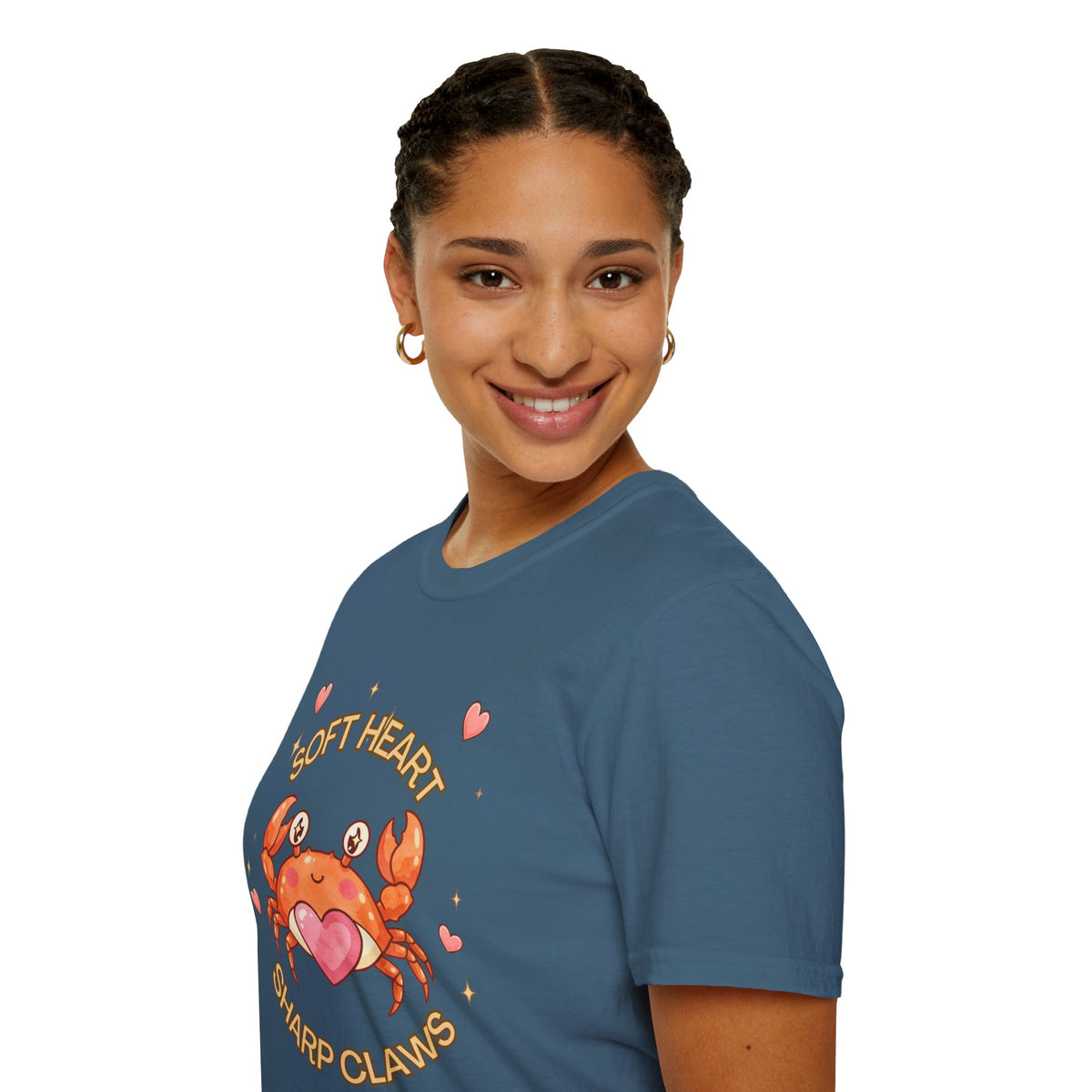 Soft Heart Sharp Claws Cute Crab T-Shirt, Ocean Graphic