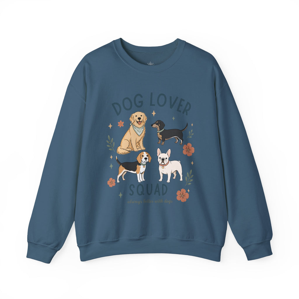 Dog Lover Squad Crewneck Sweatshirt – Cute Dogs Floral
