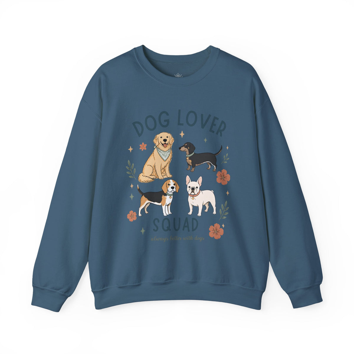Dog Lover Squad Crewneck Sweatshirt – Cute Dogs Floral