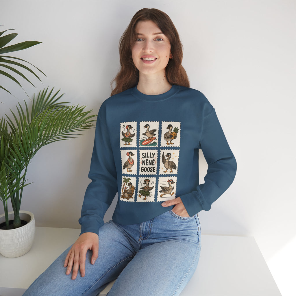 Silly Nēnē Goose Stamp Crewneck – Vintage Hawaiian
