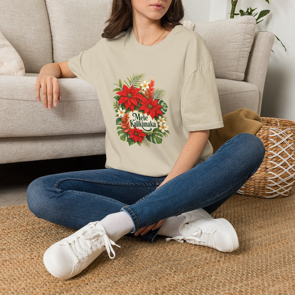 Mele Kalikimaka Poinsettia Holiday T-Shirt