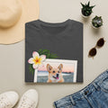 Personalized Pet Photo Polaroid Tee – Floral Frame, Custom Name