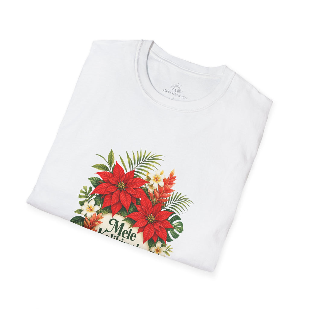 Mele Kalikimaka Poinsettia Holiday T-Shirt