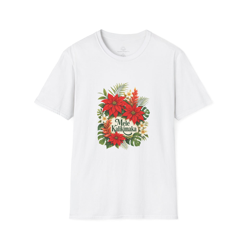 Mele Kalikimaka Poinsettia Holiday T-Shirt