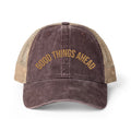 Women's Washed Mesh-Back Cap — Good Things Ahead