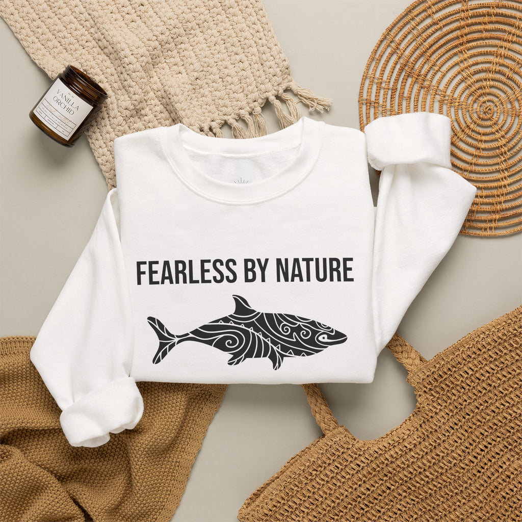 Fearless by Nature Tribal Shark Crewneck Sweatshirt