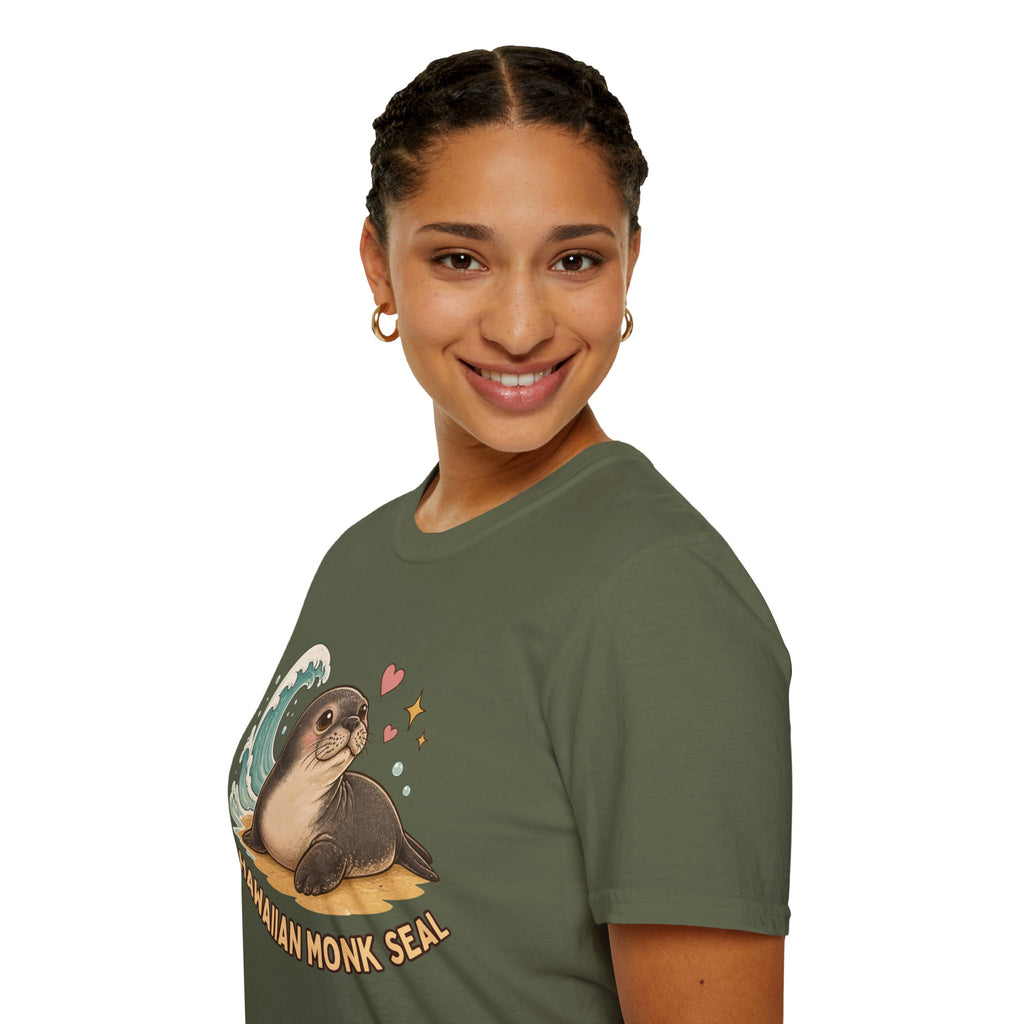 Hawaiian Monk Seal Graphic Shirt – Cute Ocean Design