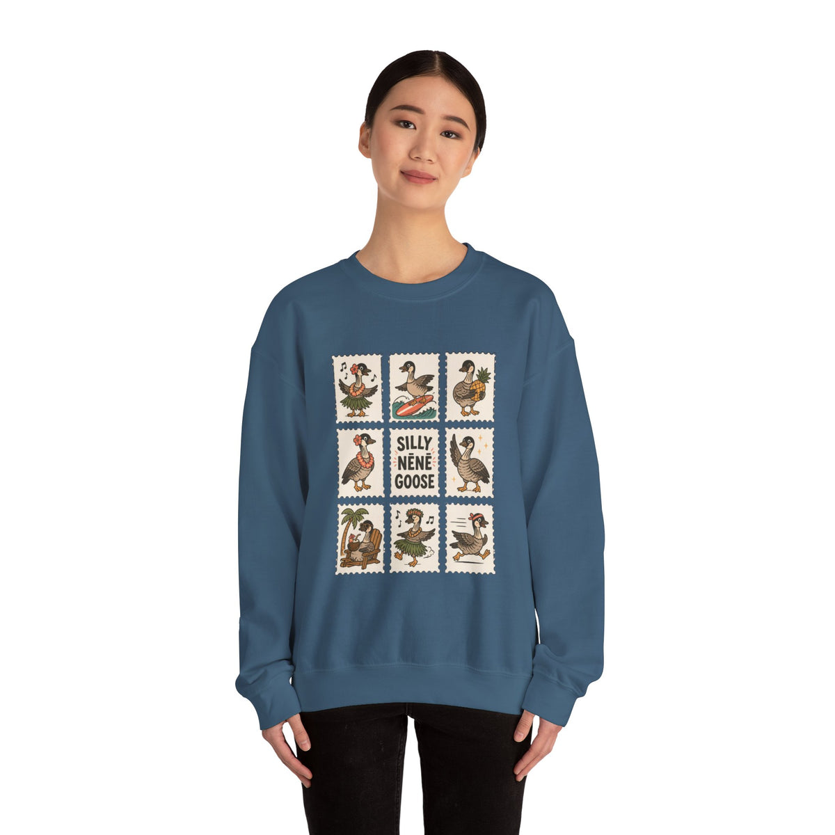 Silly Nēnē Goose Stamp Crewneck – Vintage Hawaiian