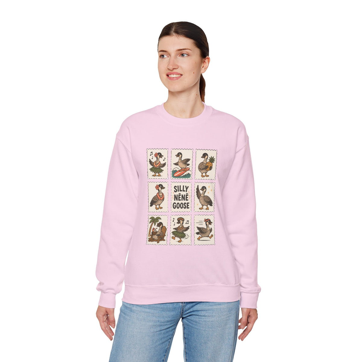 Silly Nēnē Goose Stamp Crewneck – Vintage Hawaiian