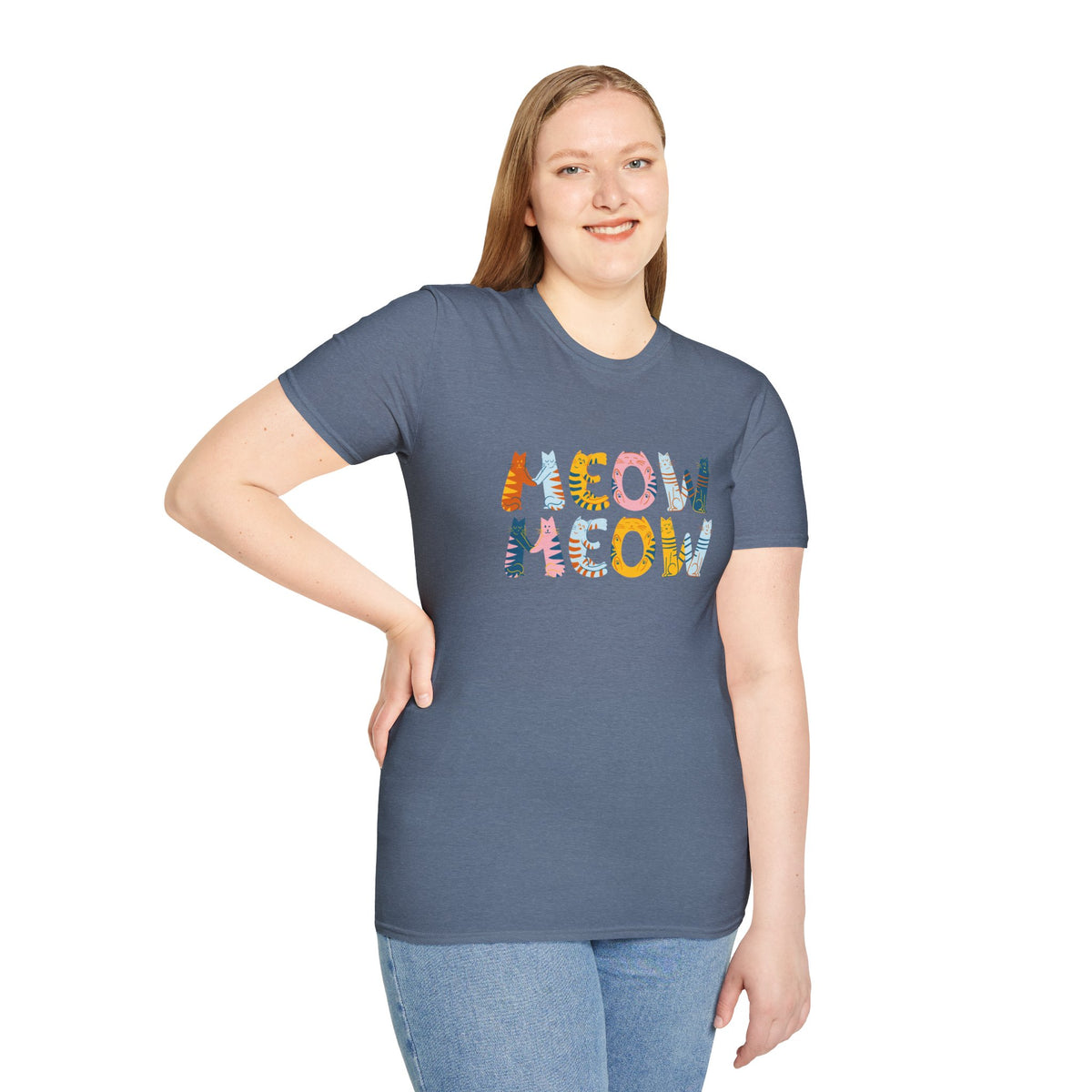 Meow Meow T-Shirt – Cute Cartoon Cats Graphic Tee