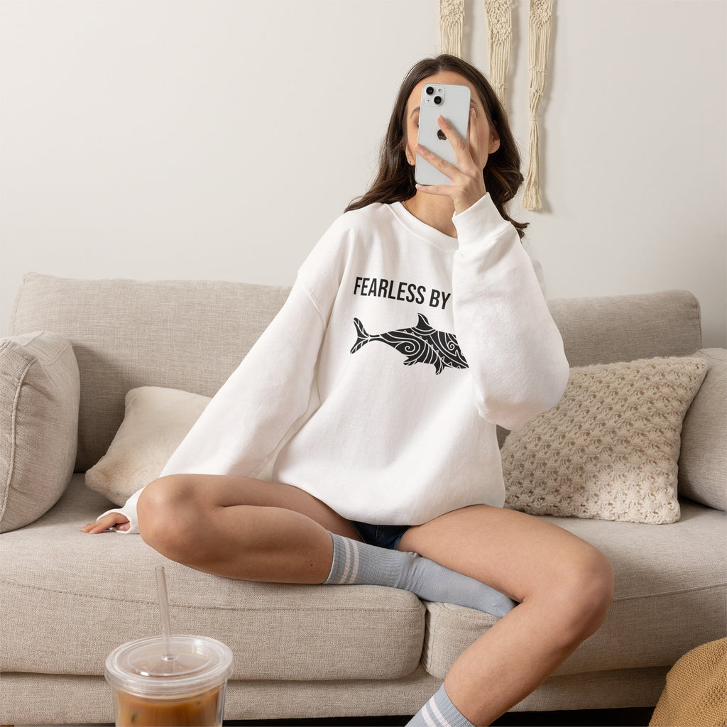 Fearless by Nature Tribal Shark Crewneck Sweatshirt