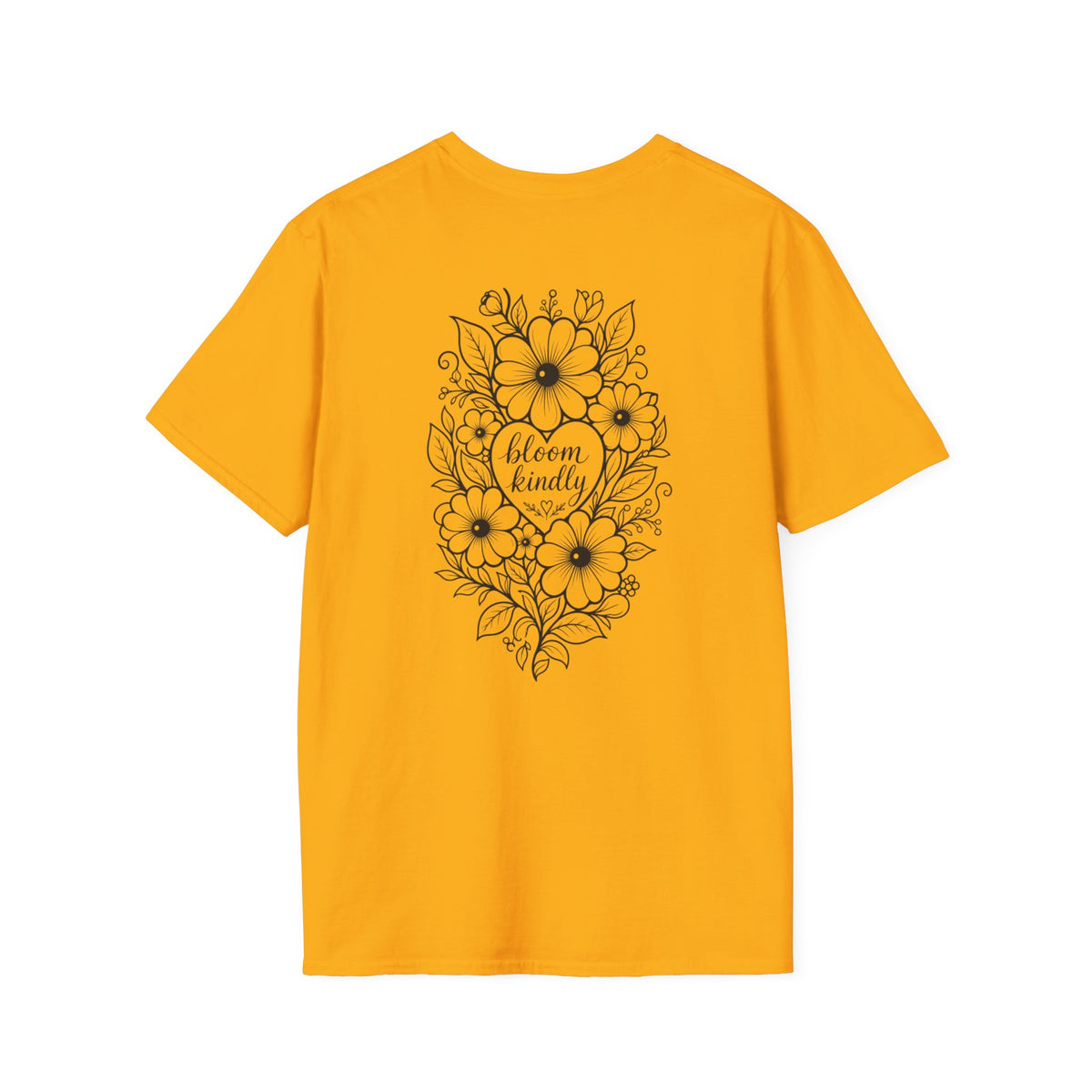 Bloom Kindly Floral Heart T-Shirt – Daisy Line Art
