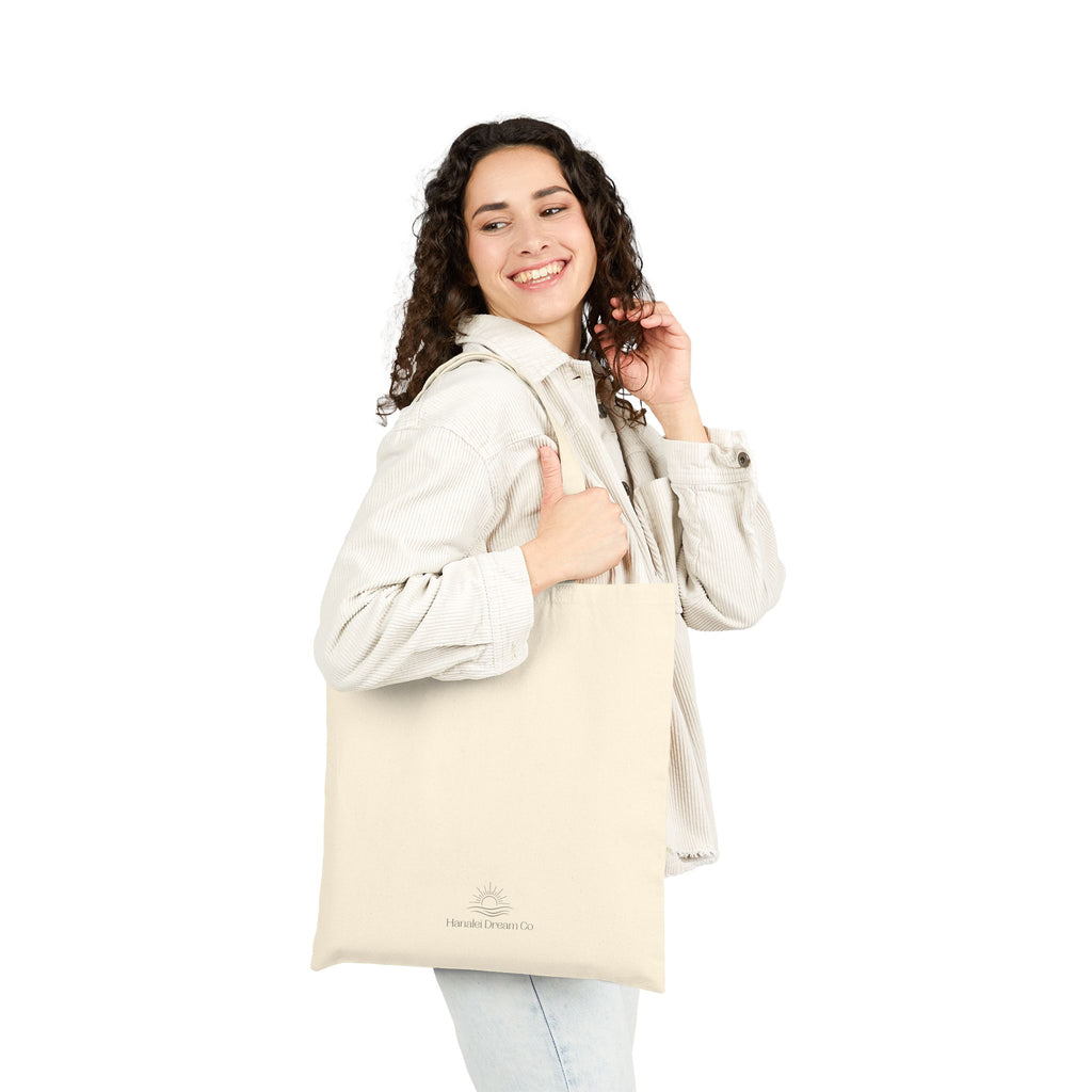 Island Nēnē Canvas Tote – Tropical Sunset Floral Design