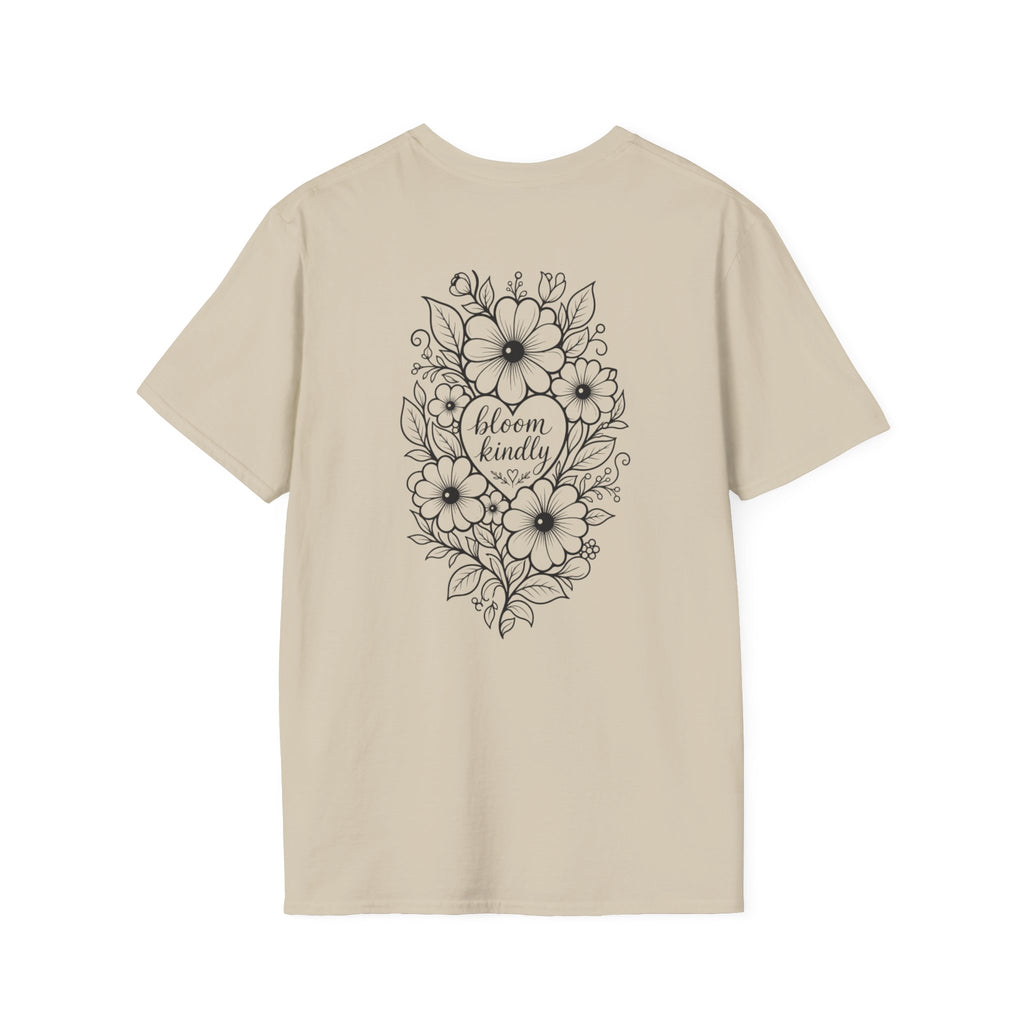 Bloom Kindly Floral Heart T-Shirt – Daisy Line Art