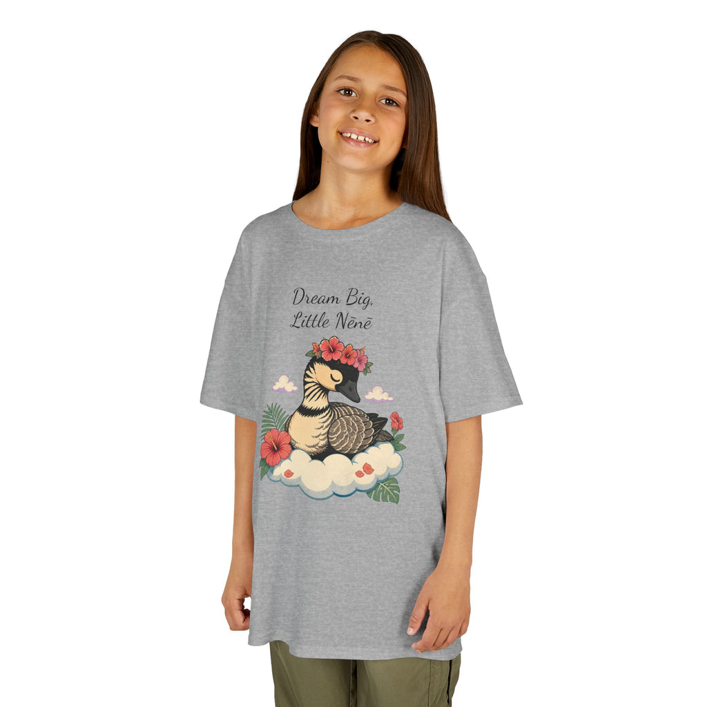 Kids Tee — “Dream Big Little Nēnē” Hawaiian Goose Graphic