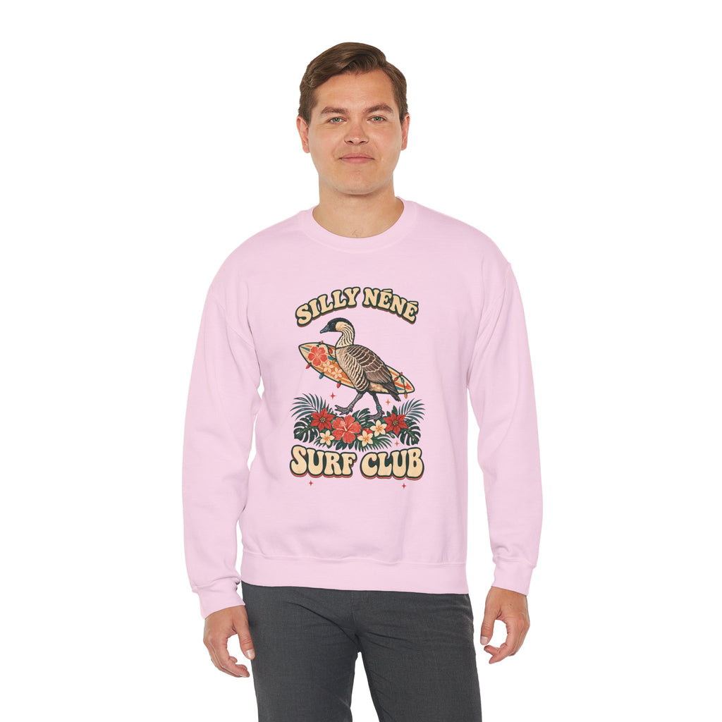Silly Nēnē Surf Club Christmas Crewneck Sweatshirt – Hawaiian Goose Holiday Sweatshirt