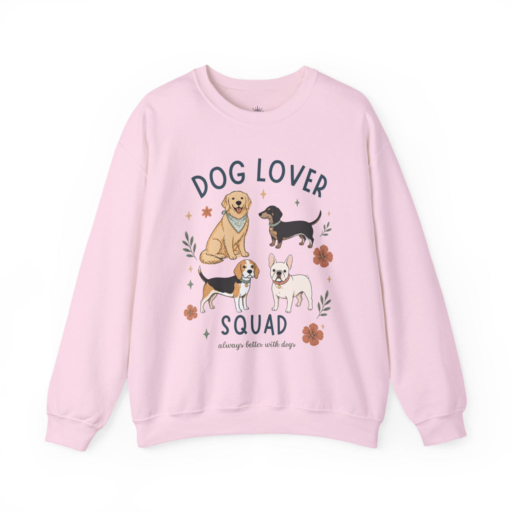 Dog Lover Squad Crewneck Sweatshirt – Cute Dogs Floral