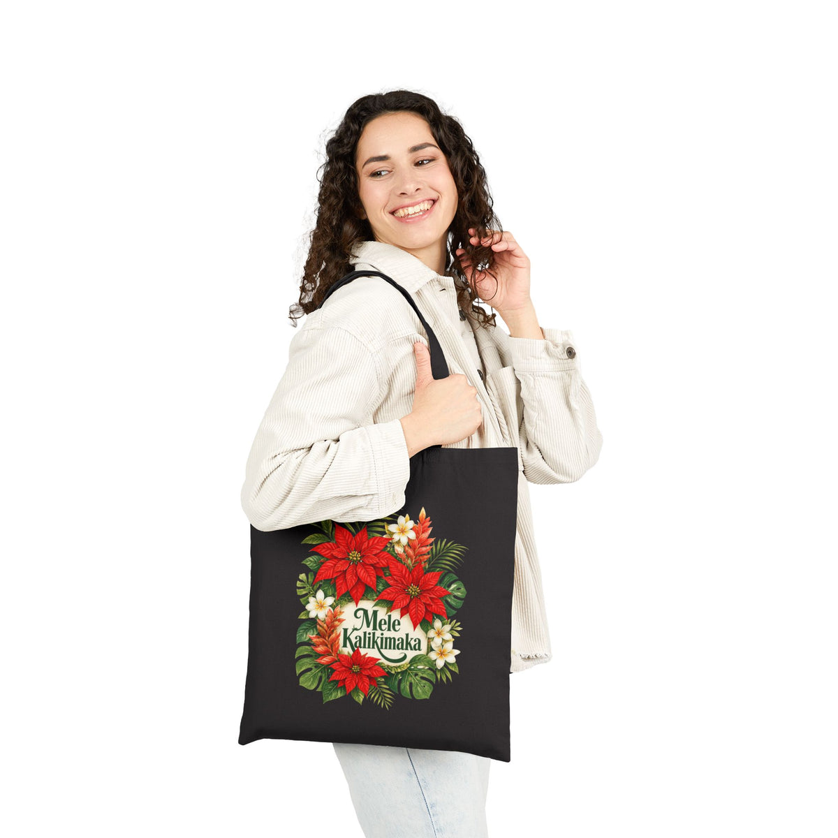 Mele Kalikimaka Floral Tote Bag