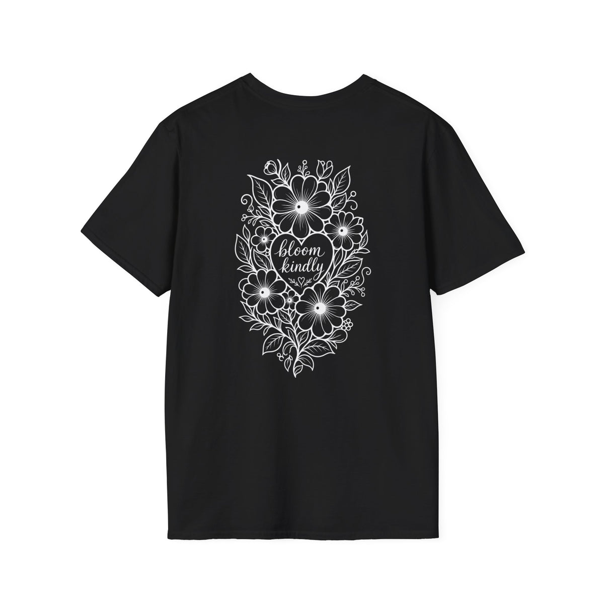 Bloom Kindly Floral Heart T-Shirt – Daisy Line Art