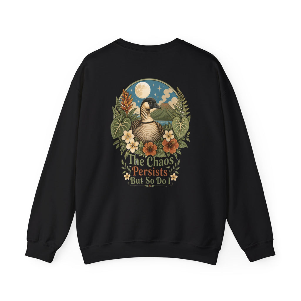 Vintage Goose Floral Crewneck – “Chaos Persists” Design