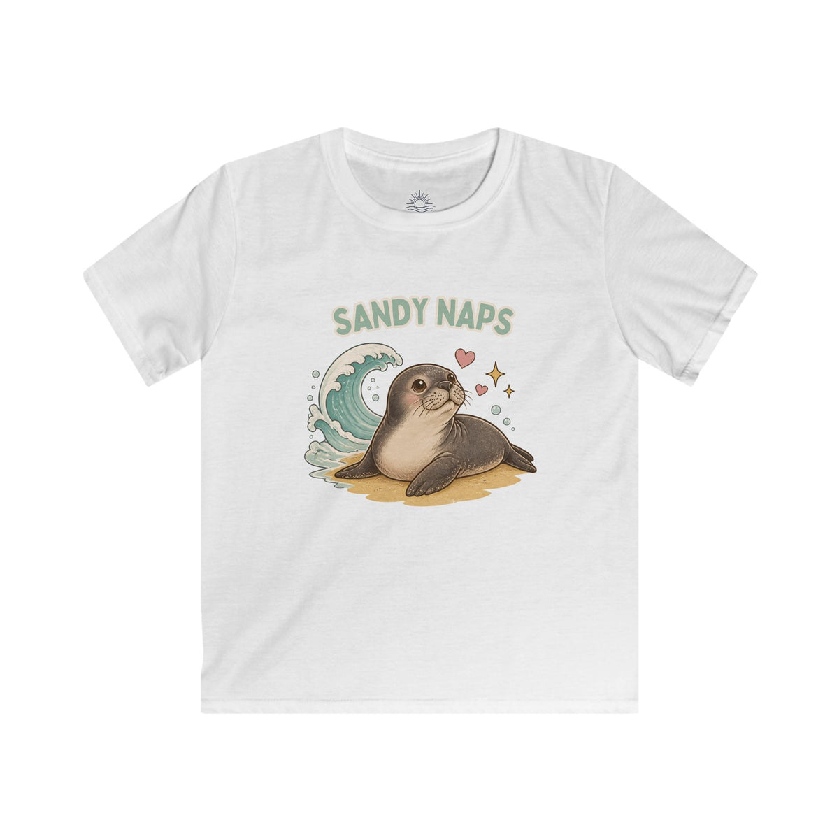 Kids ‘Sandy Naps’ Hawaiian Monk Seal Beach Shirt