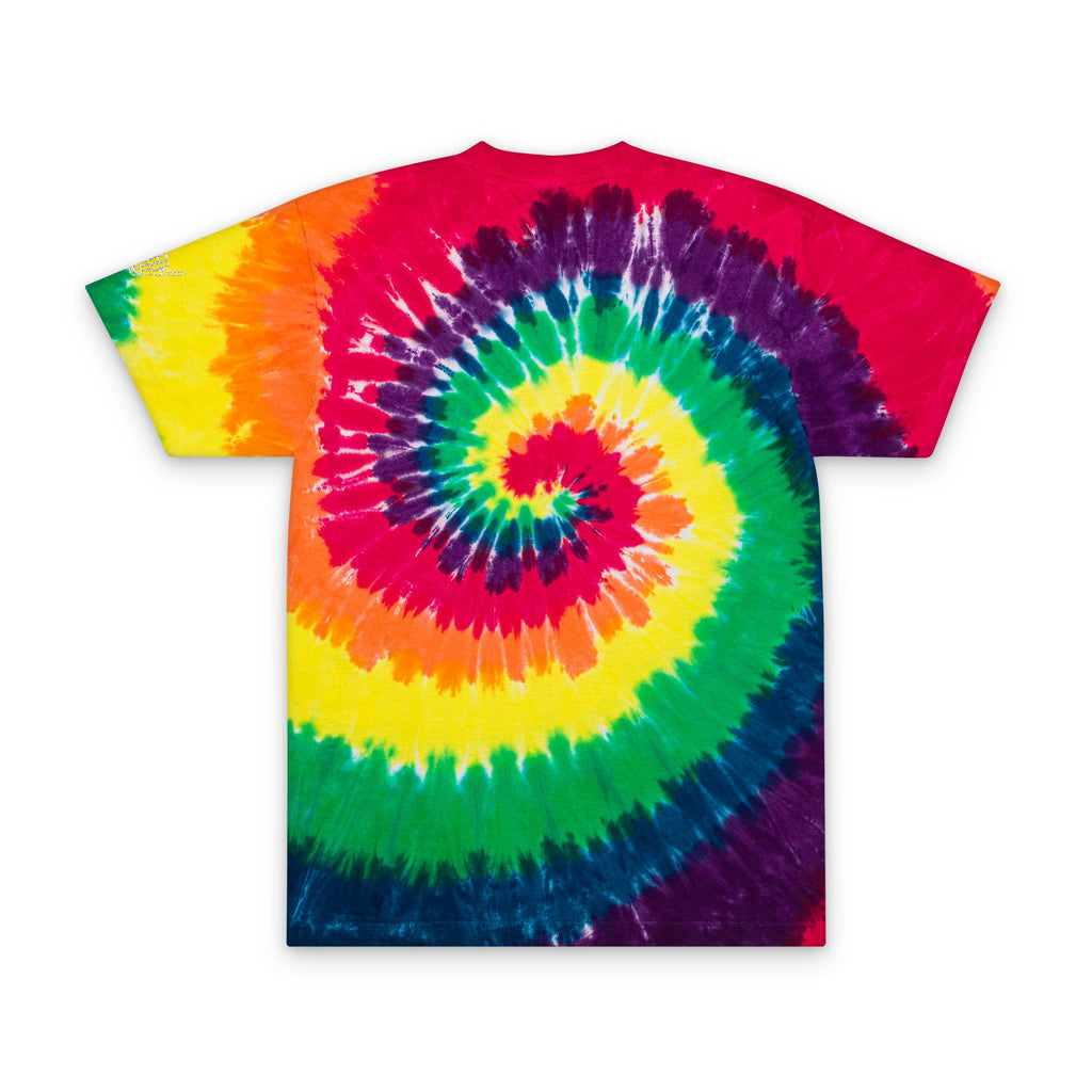 Embroidered "Dead Tired" Tie-Dye Spiral T-Shirt