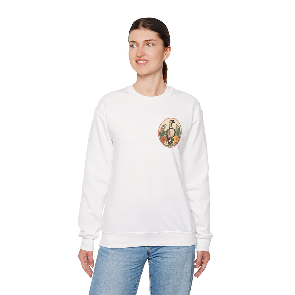 Vintage Goose Floral Crewneck – “Chaos Persists” Design