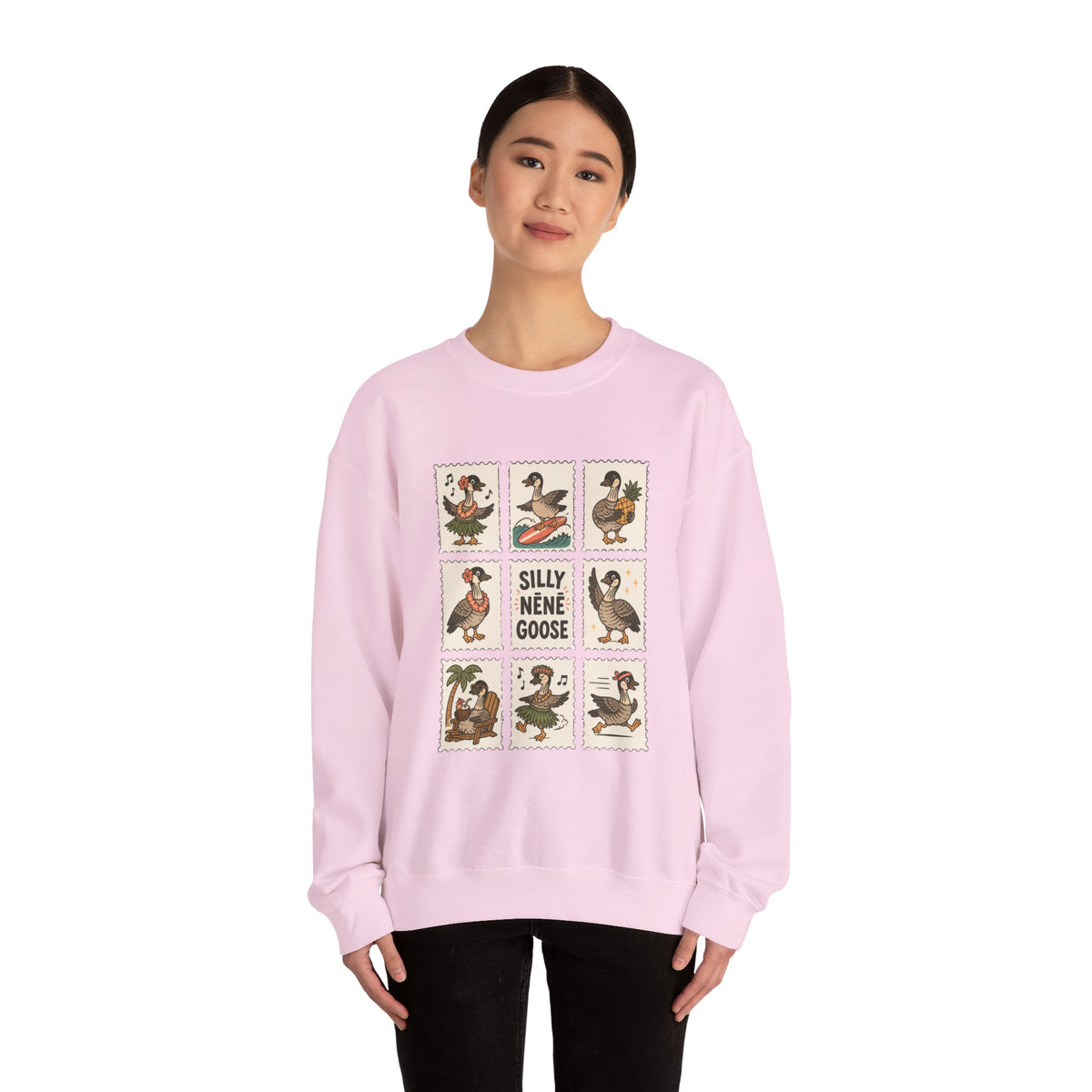 Silly Nēnē Goose Stamp Crewneck – Vintage Hawaiian