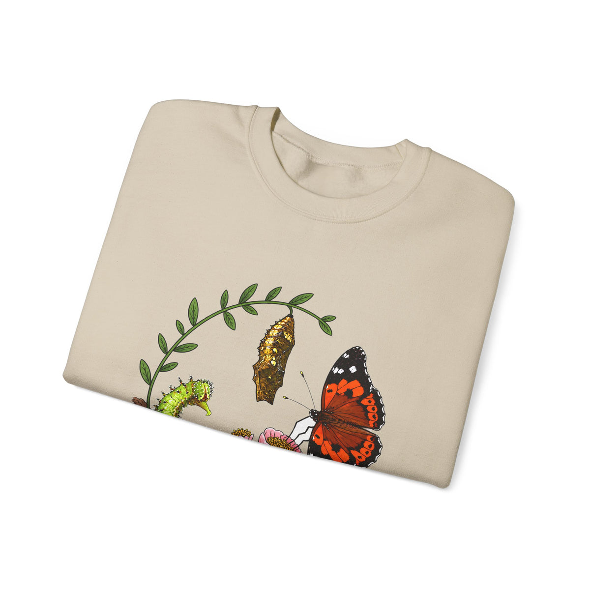 “Give Yourself Time” Butterfly Metamorphosis Crewneck