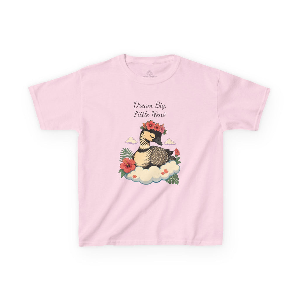 Kids Tee — “Dream Big Little Nēnē” Hawaiian Goose Graphic