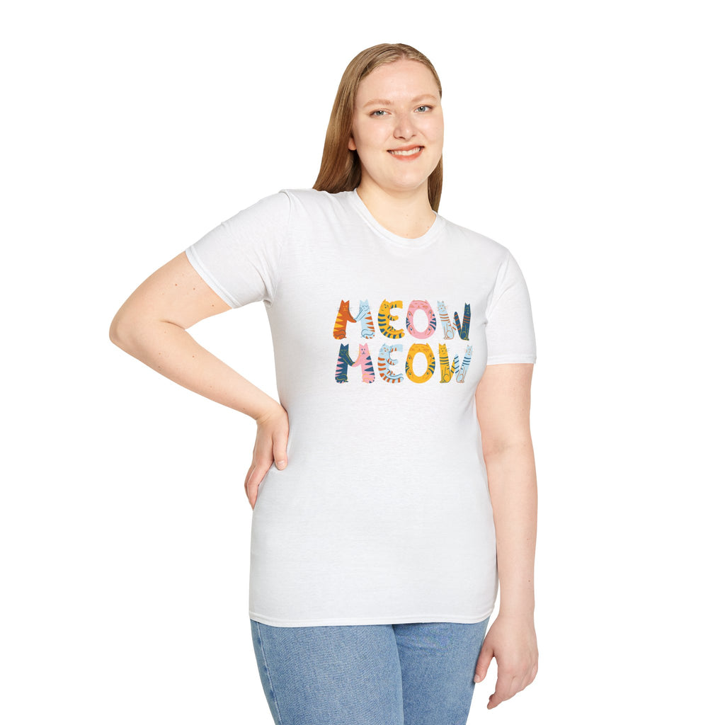 Meow Meow T-Shirt – Cute Cartoon Cats Graphic Tee