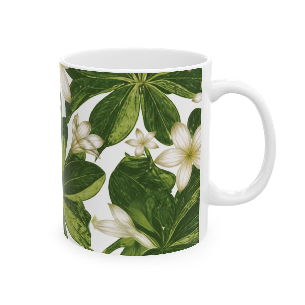 Naupaka Floral Ceramic Mug – Hawaiian Half-Flower Coffee Cup