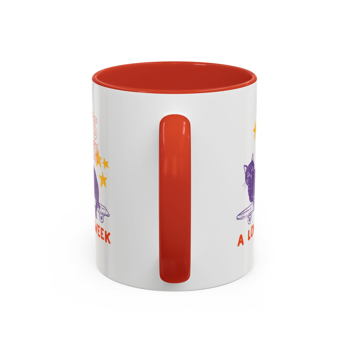 “It’s Been a Long Week” Cat on Skateboard Coffee Mug