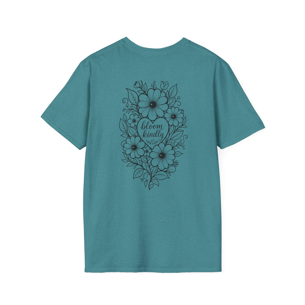 Bloom Kindly Floral Heart T-Shirt – Daisy Line Art