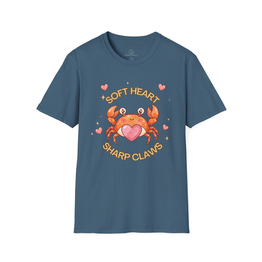 Soft Heart Sharp Claws Cute Crab T-Shirt, Ocean Graphic