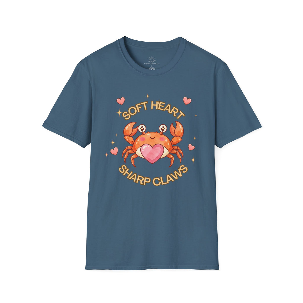 Soft Heart Sharp Claws Cute Crab T-Shirt, Ocean Graphic
