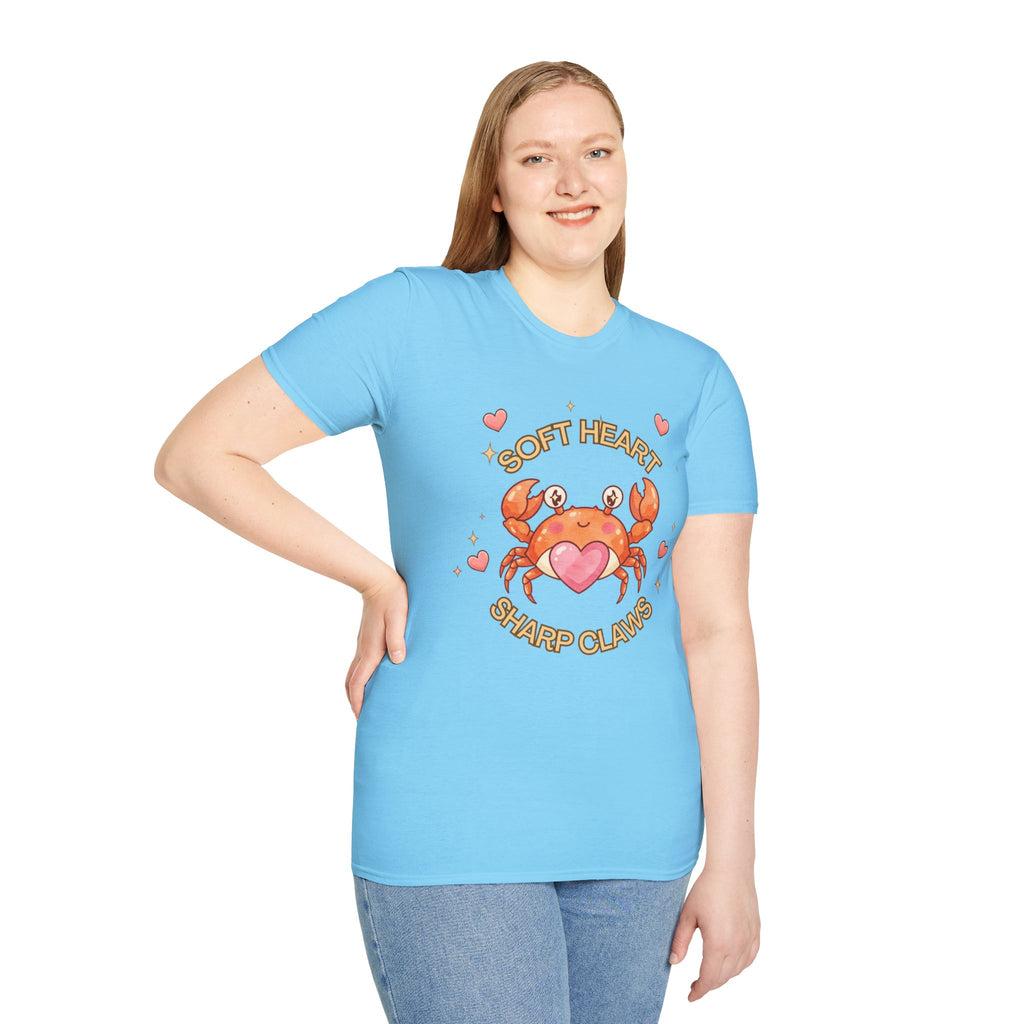 Soft Heart Sharp Claws Cute Crab T-Shirt, Ocean Graphic