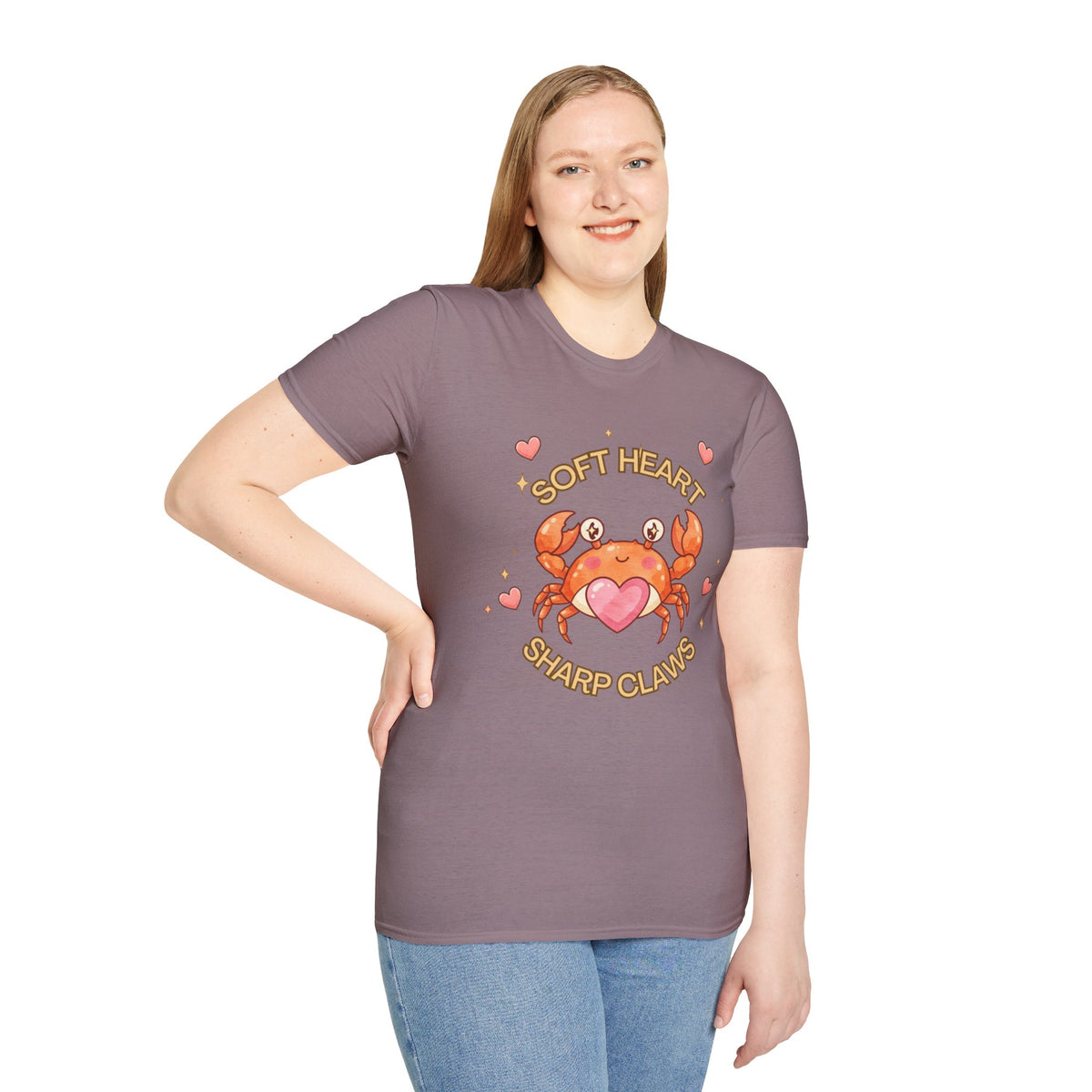 Soft Heart Sharp Claws Cute Crab T-Shirt, Ocean Graphic