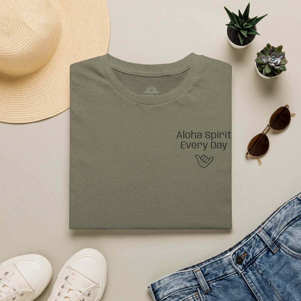 Aloha Spirit Every Day T-Shirt — Minimal Shaka Beach