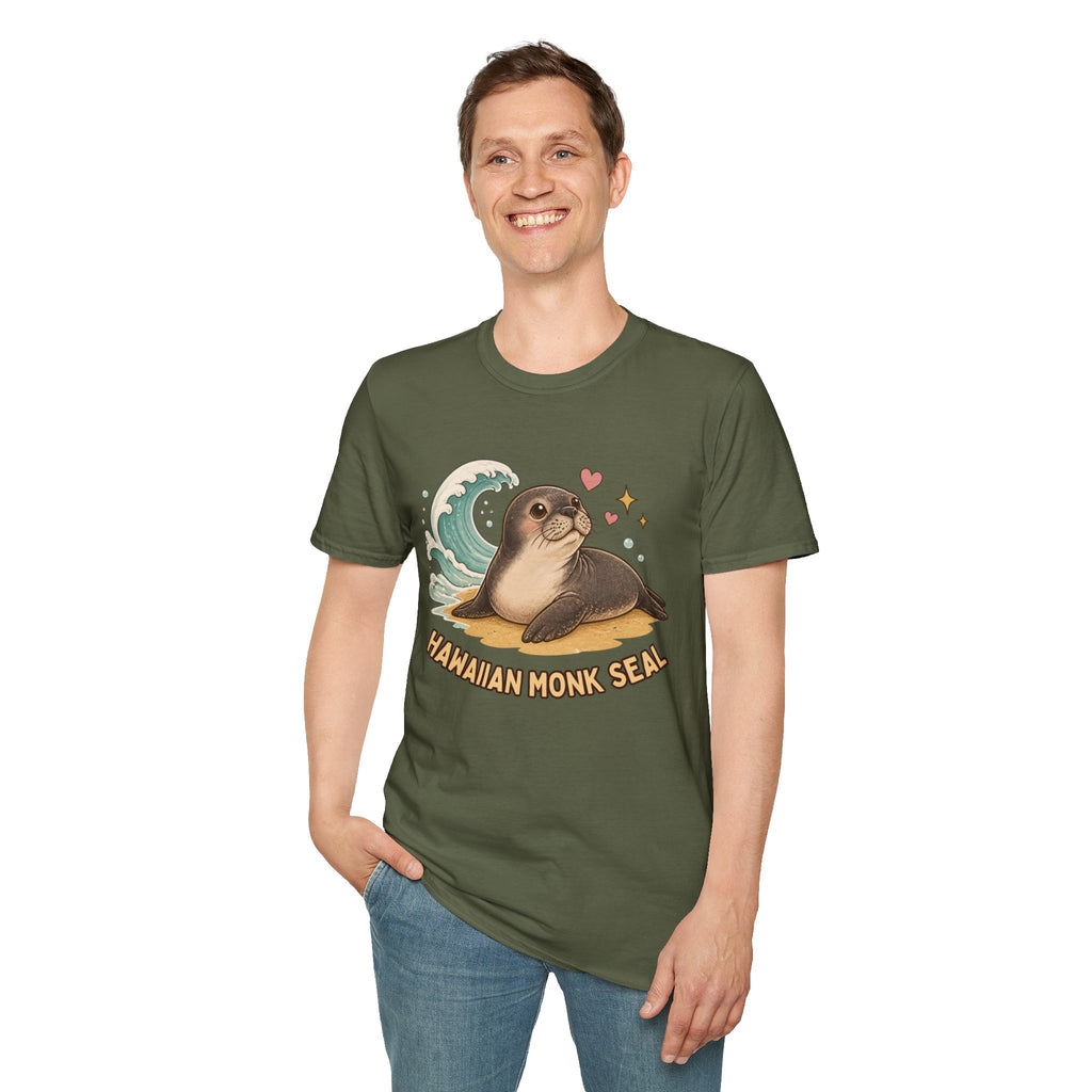 Hawaiian Monk Seal Graphic Shirt – Cute Ocean Design