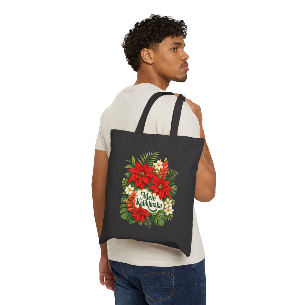 Mele Kalikimaka Floral Tote Bag