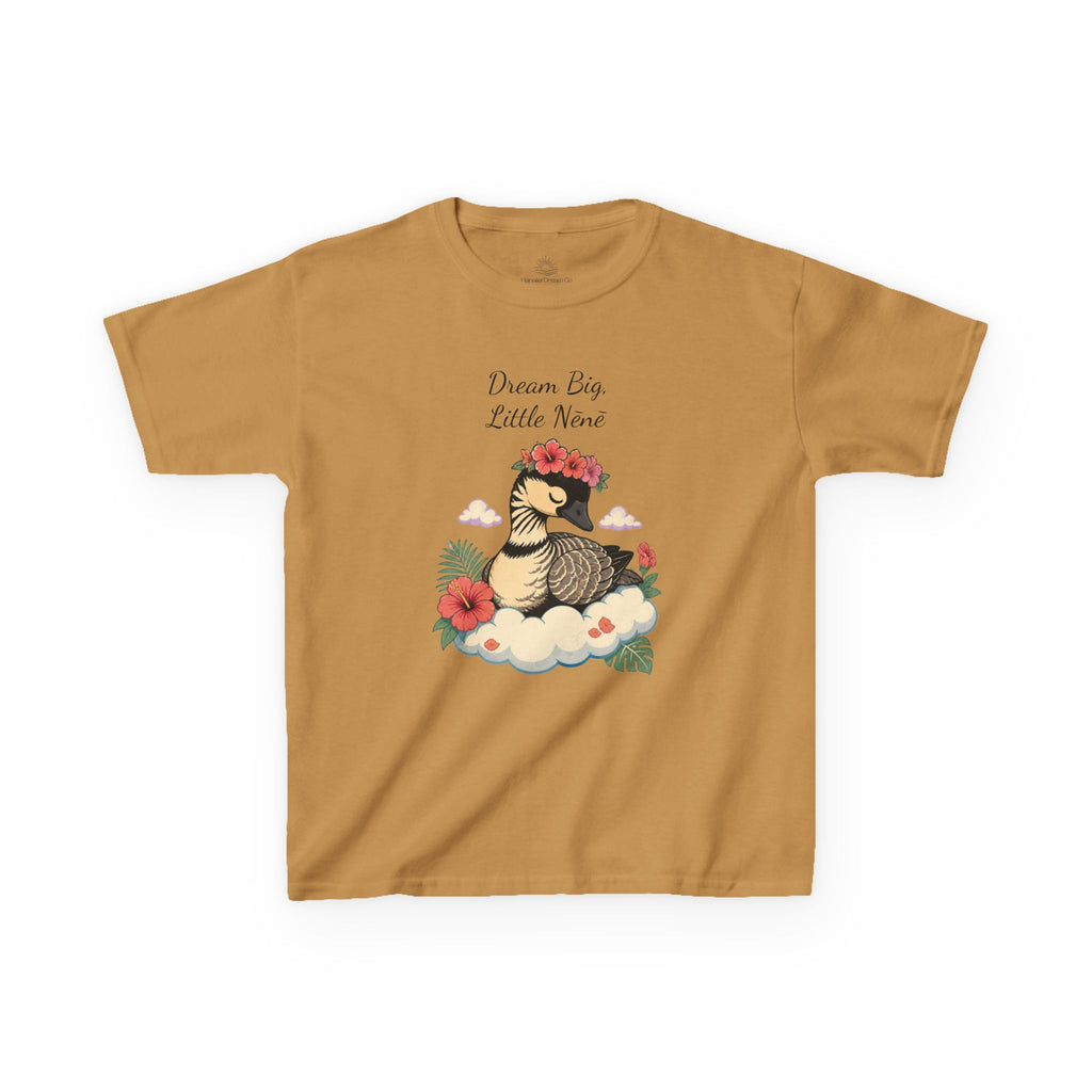 Kids Tee — “Dream Big Little Nēnē” Hawaiian Goose Graphic