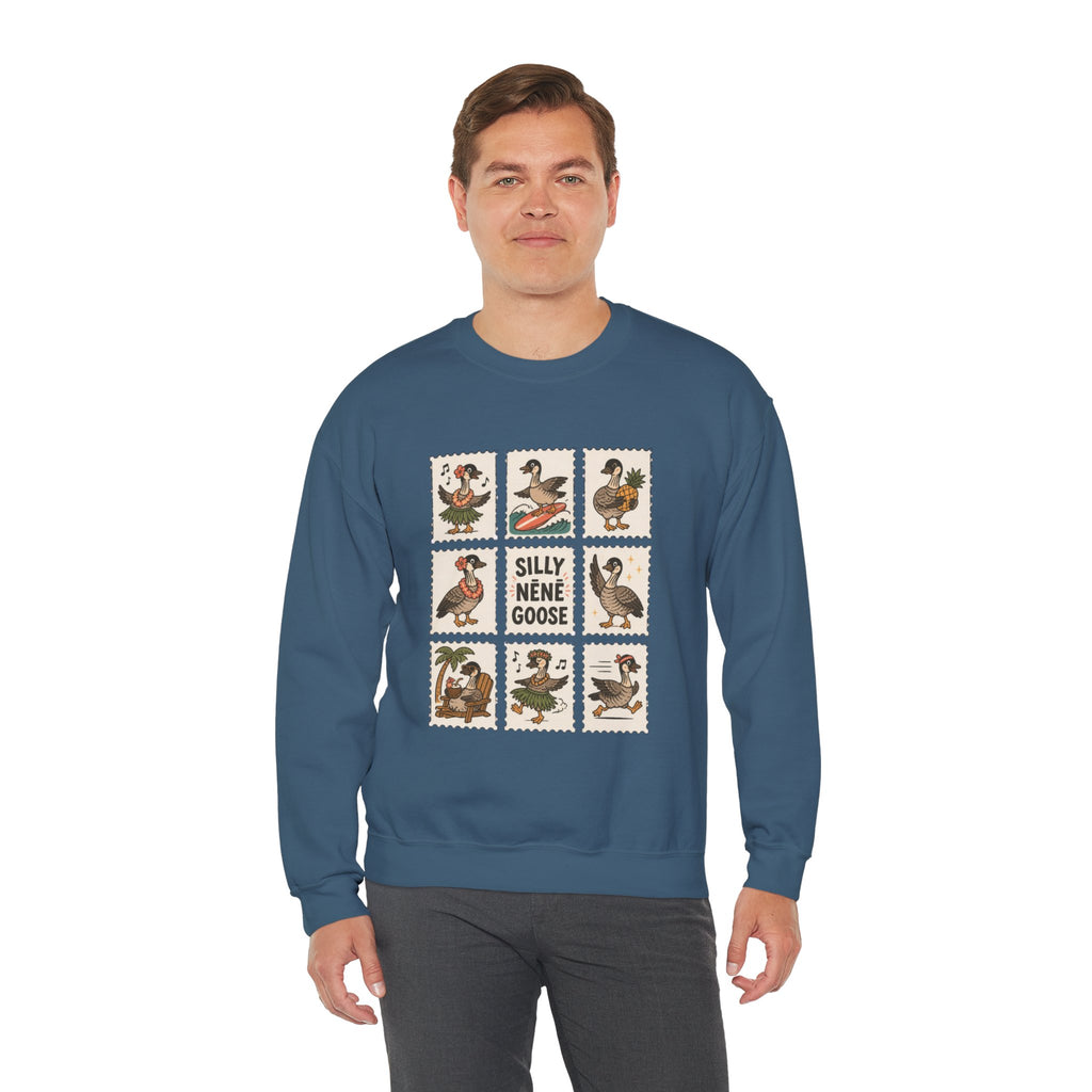 Silly Nēnē Goose Stamp Crewneck – Vintage Hawaiian
