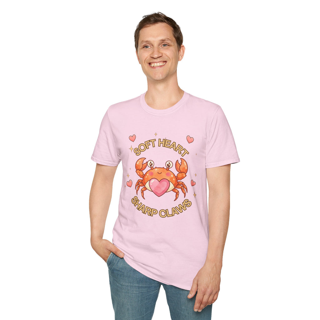 Soft Heart Sharp Claws Cute Crab T-Shirt, Ocean Graphic