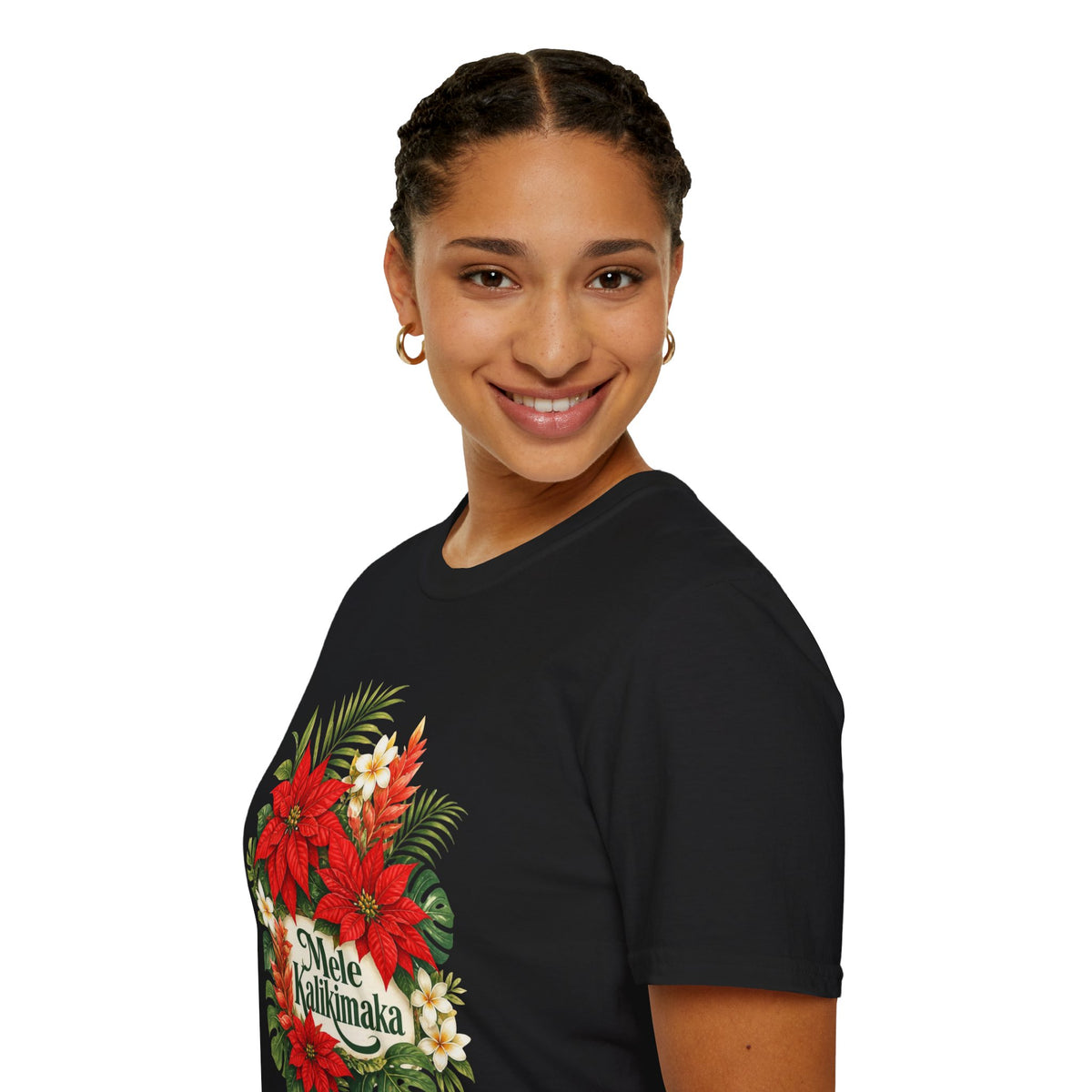 Mele Kalikimaka Poinsettia Holiday T-Shirt