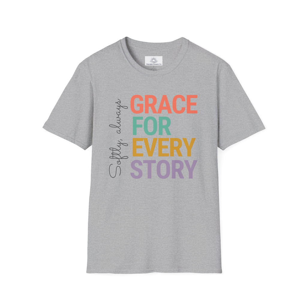 Grace For Every Story T-Shirt | Inspirational Faith Typography