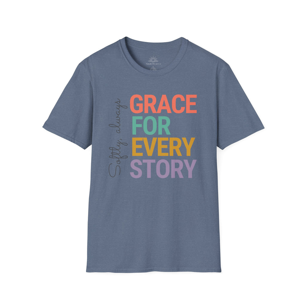 Grace For Every Story T-Shirt | Inspirational Faith Typography