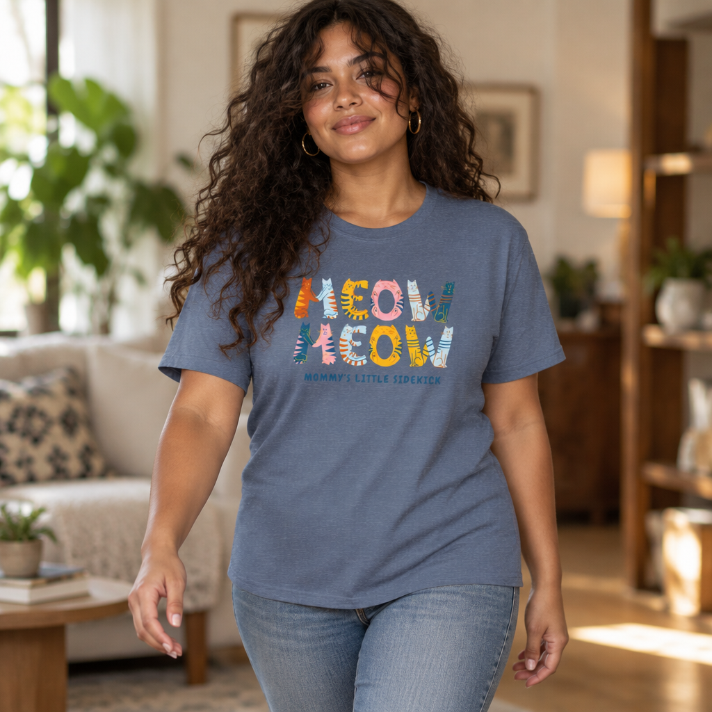 Meow Meow T-Shirt – Cute Cartoon Cats Graphic Tee